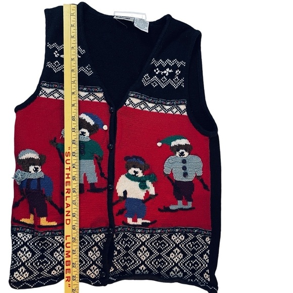 Capacity, vintage Christmas sweater vest women’s size medium - Picture 4 of 6